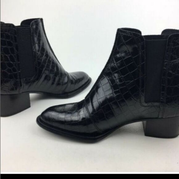 New RAG & BONE WALKER II Chelsie Bootie in Black Crocodile - Picture 8 of 13